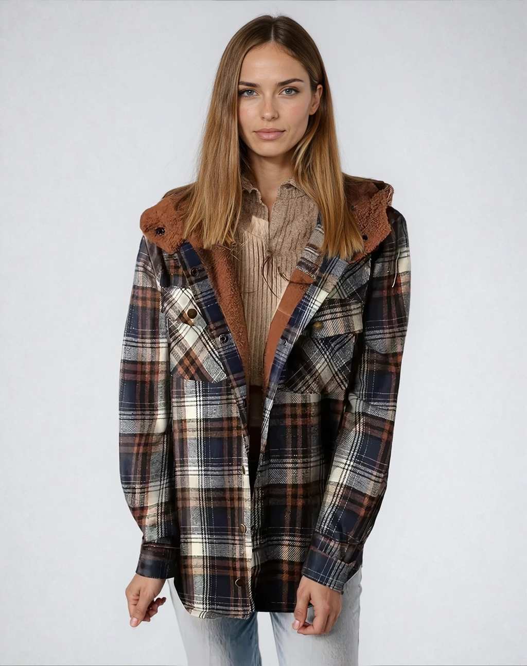 Teddy Lined Flannel Shacket